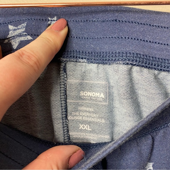 Sonoma Sleep Shorts XXL Blue With Star Pattern Drawstring - Picture 2 of 3